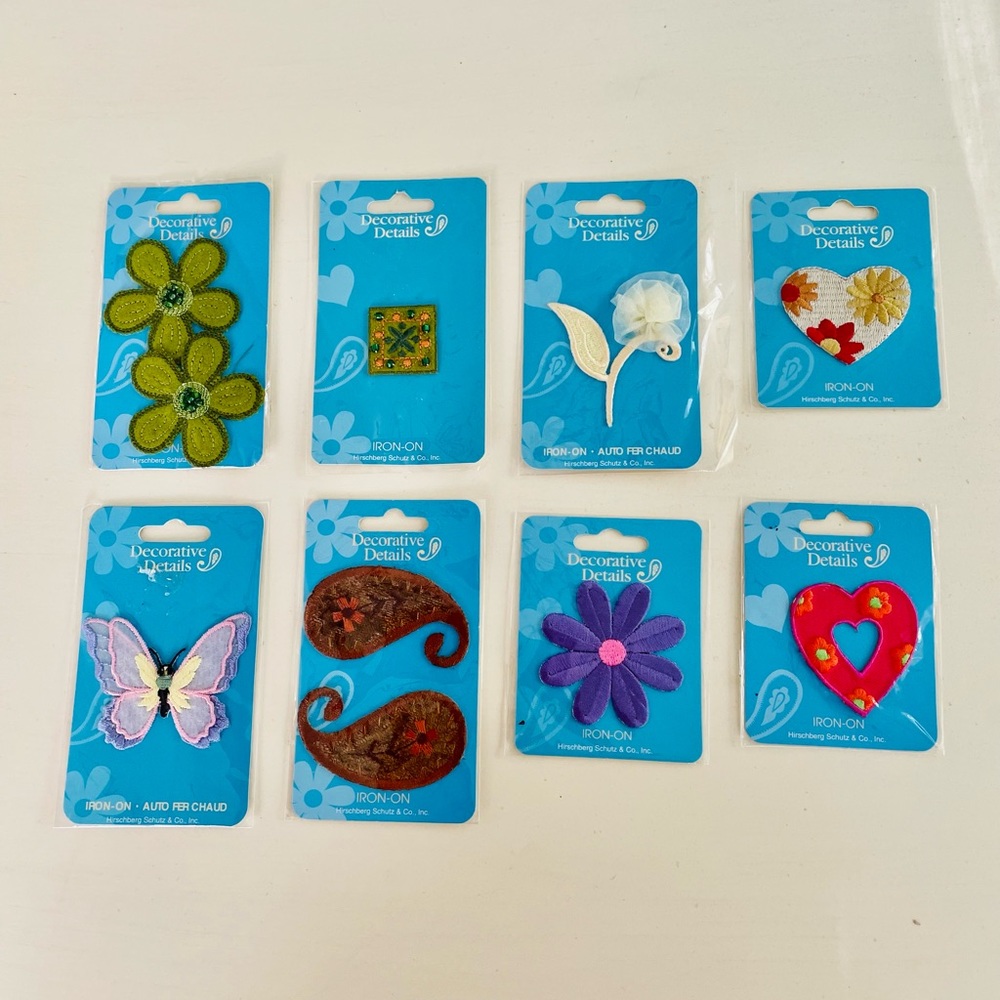 Iron-on Appliques Flowers Heart